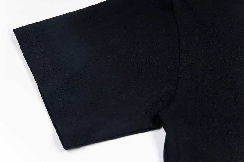 100💰S09#美Chao SAINT white ink direct-injection pure cotton 260g loose short-sleeved T-shirt 15 black, white S-XL